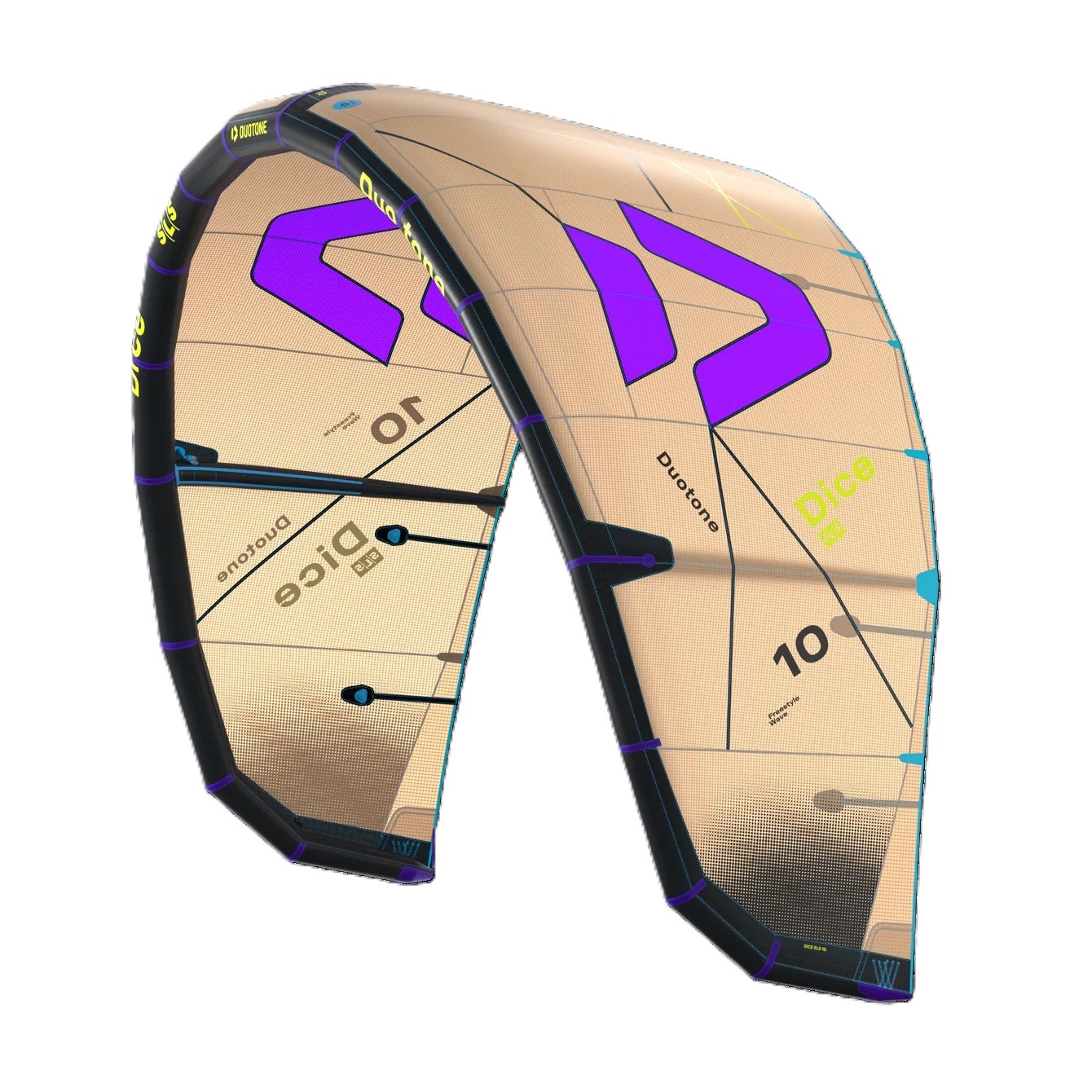 Кайт DUOTONE KITE Dice SLS 2026 (медн./пурпурн.), C02:sand/purple